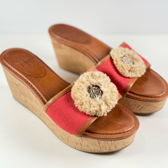 Coach Jazmin Platform Wedge Women’s Sandals Size 10B - Picture 1 of 7